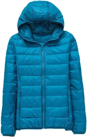 Women Lightweight Down Jacket Autumn Winter Warm Coat Portable Outwear