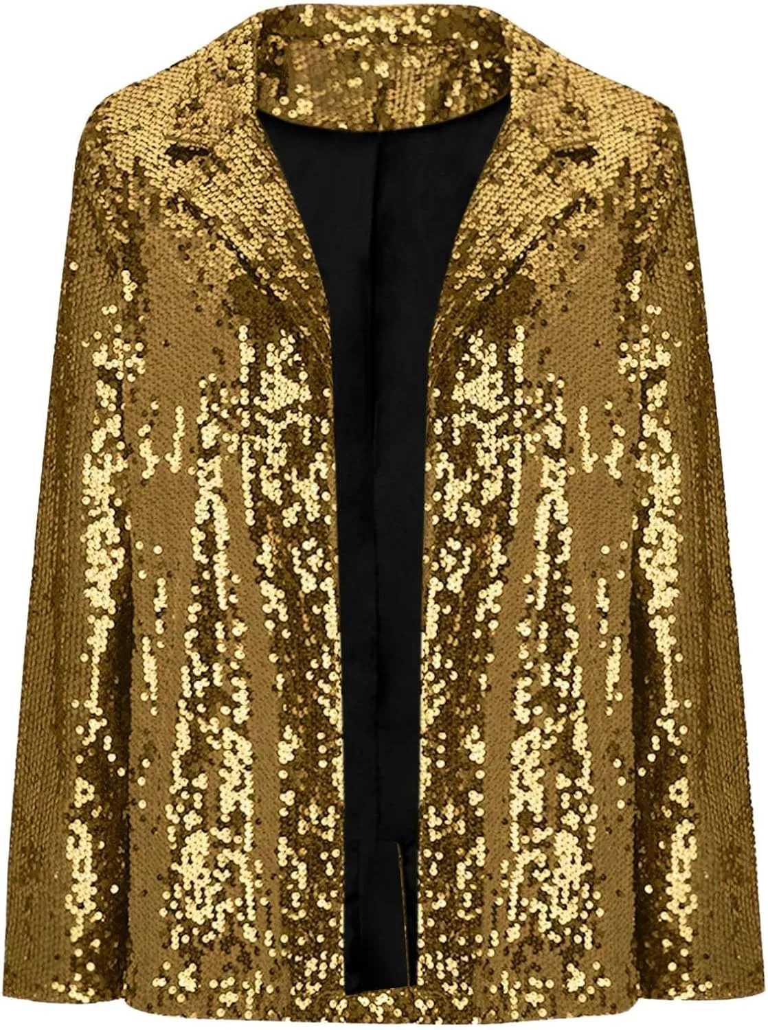 Women Sequins Sequin Casual Long Sleeve Glitter Party Shiny Lapel Coat Rave Outerwear Womens Snow Jackets