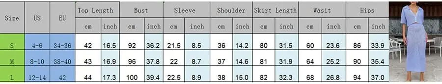 Women Summer Y2K Crochet Knitted Maxi Skirt 2PCS Sets Hollow Out Lace up Skirt Cover Ups Outfits Beachwear