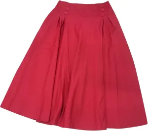Women Vintage A-Line Skirt Elastic High Waist Pleated Skirt Midi Flared Skirt Versatile Stretchy Basic Casual Skirts