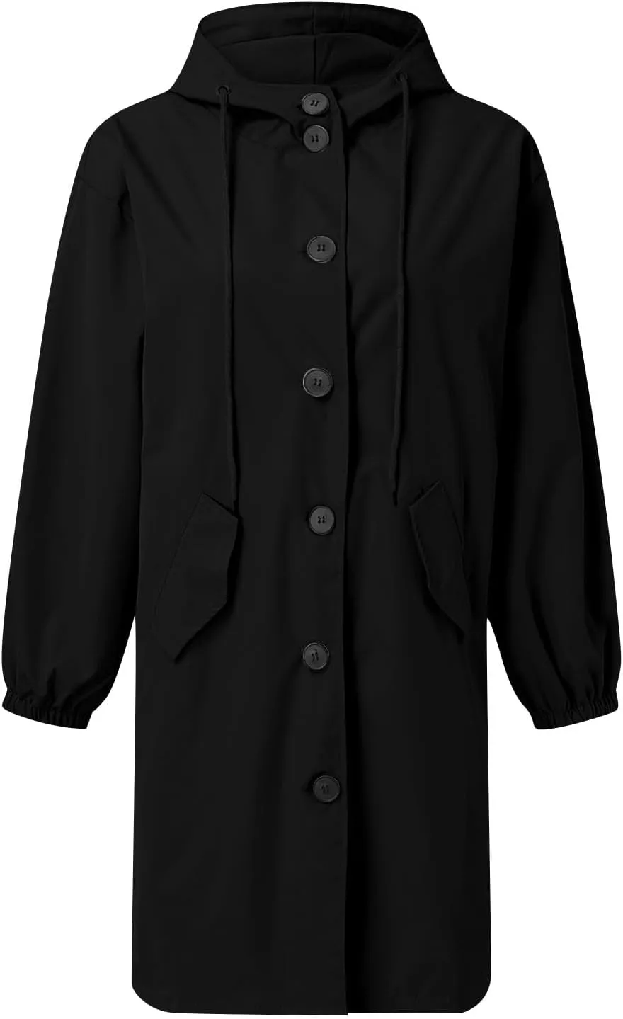 Women's Casual Mid Length Trench Coat Belted Waist Long Sleeve Outerwear Womens Windbreaker Nylon Pants