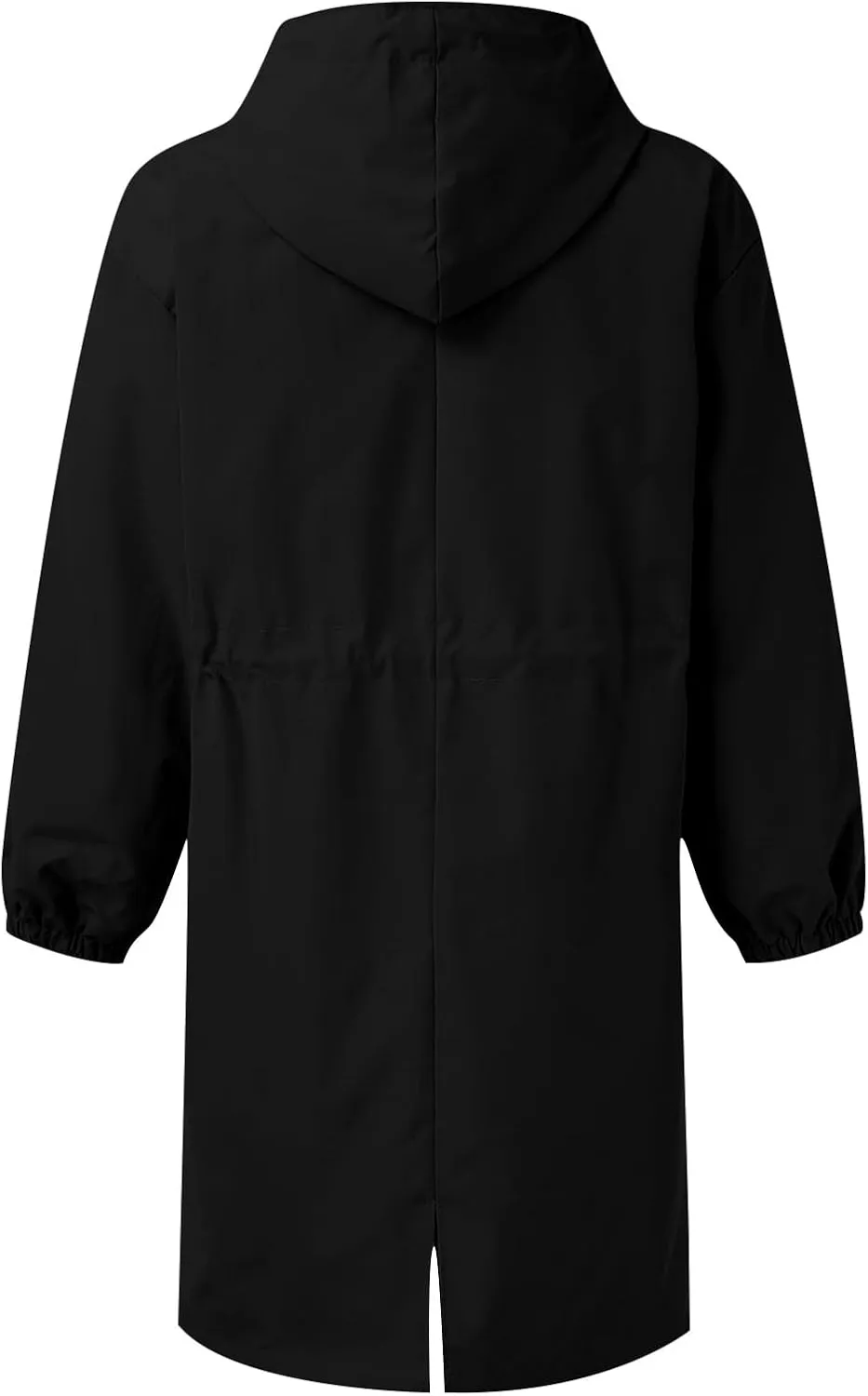 Women's Casual Mid Length Trench Coat Belted Waist Long Sleeve Outerwear Womens Windbreaker Nylon Pants