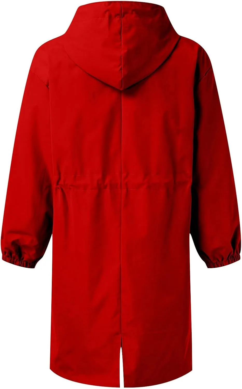 Women's Casual Mid Length Trench Coat Belted Waist Long Sleeve Outerwear Womens Windbreaker Nylon Pants