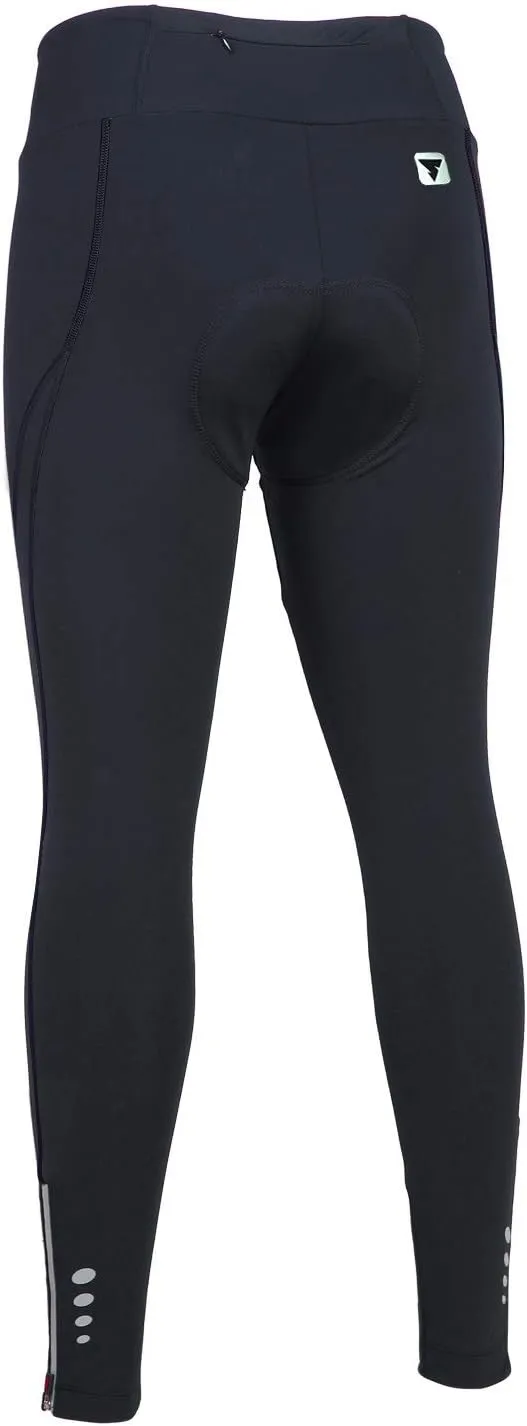 Women's Cycling Pants 3D Padded Compression Tight, Long Bike Bicycle Pants with Wide Waistband