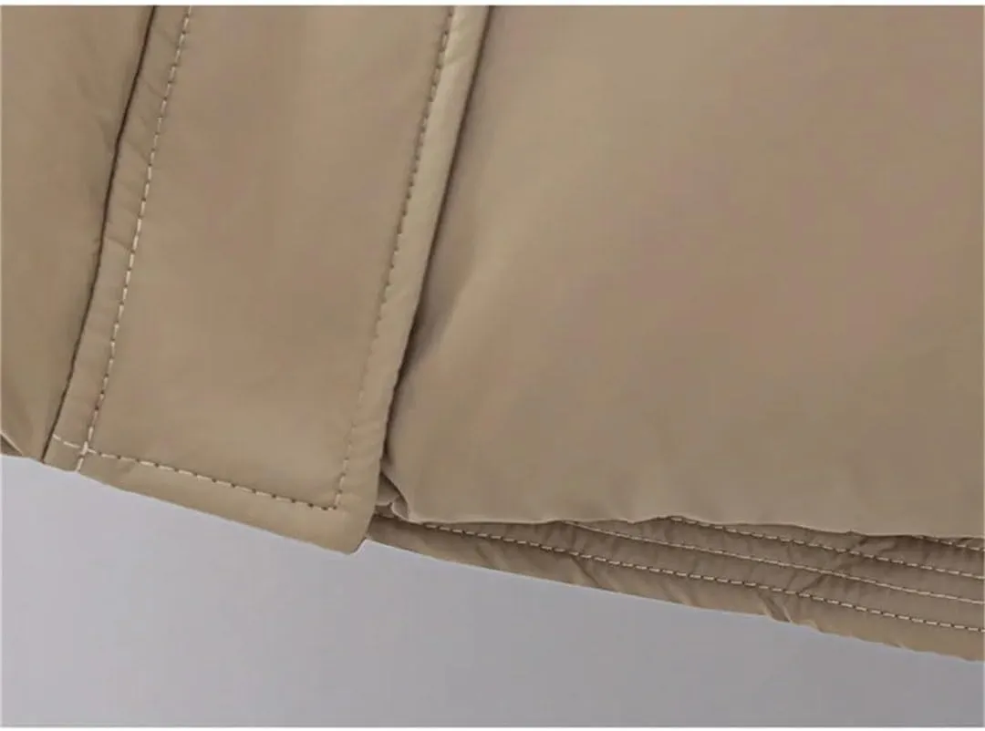 Women's Fashion Down Cotton-Padded Jacket Winter Short Coats Warm Parkas Lady Streetwear Loose Hooded Outerwear