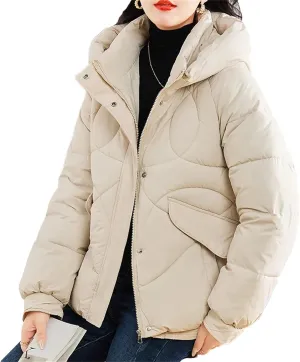Women's Fashion Down Cotton-Padded Jacket Winter Short Coats Warm Parkas Lady Streetwear Loose Hooded Outerwear