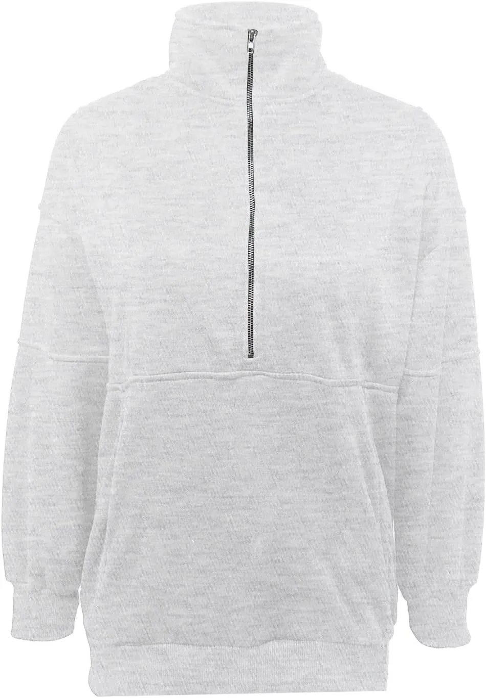 Women's Half Zip Oversized Sweatshirts Fleece Long Sleeve Hoodies Casual Sweaters With Pockerts