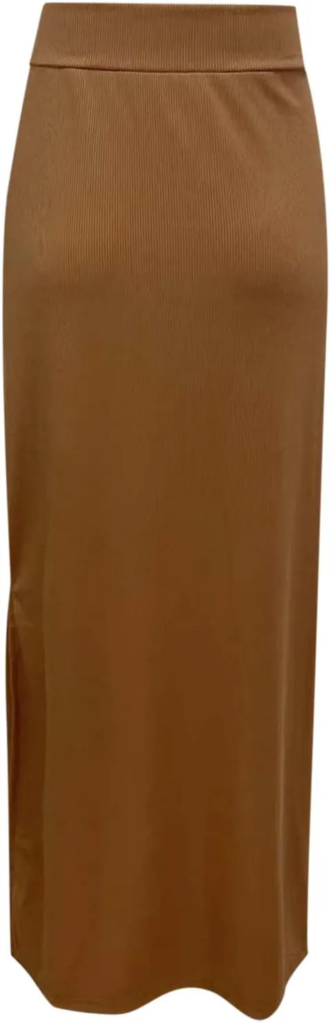 Women's High Waisted Stretch Wrap Hip Maxi Skirts Side Split Bodycon Pencil Skirt Versatile Casual Fashion Skirt