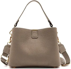 Women's Leather Shoulder Crossbody Bag Versatile Handbag Top Handle Hobo Bucket Bag Large Capacity Elegant Luxury Chic