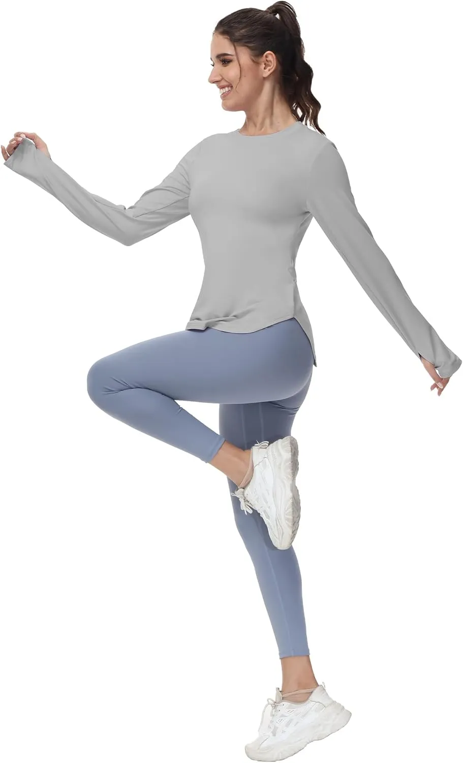 Women's Long Sleeve Workout Tops Running Yoga Athletic Hiking Casual Base Shirts Lightweight Quick Dry UPF 50 