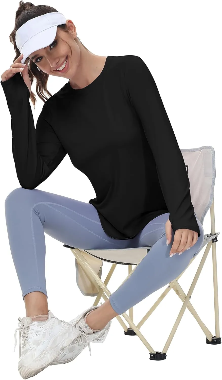 Women's Long Sleeve Workout Tops Running Yoga Athletic Hiking Casual Base Shirts Lightweight Quick Dry UPF 50 