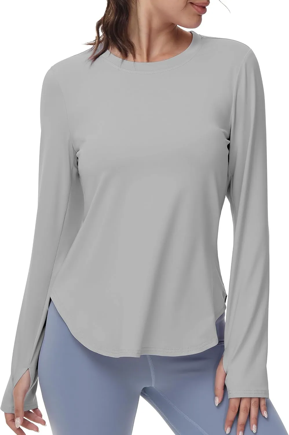 Women's Long Sleeve Workout Tops Running Yoga Athletic Hiking Casual Base Shirts Lightweight Quick Dry UPF 50 
