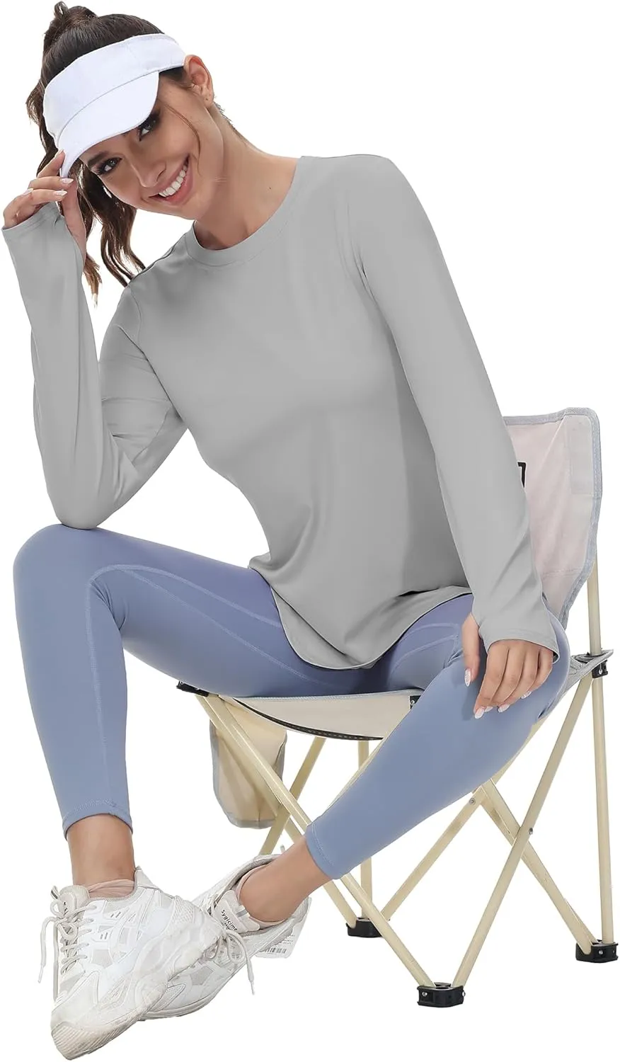 Women's Long Sleeve Workout Tops Running Yoga Athletic Hiking Casual Base Shirts Lightweight Quick Dry UPF 50 