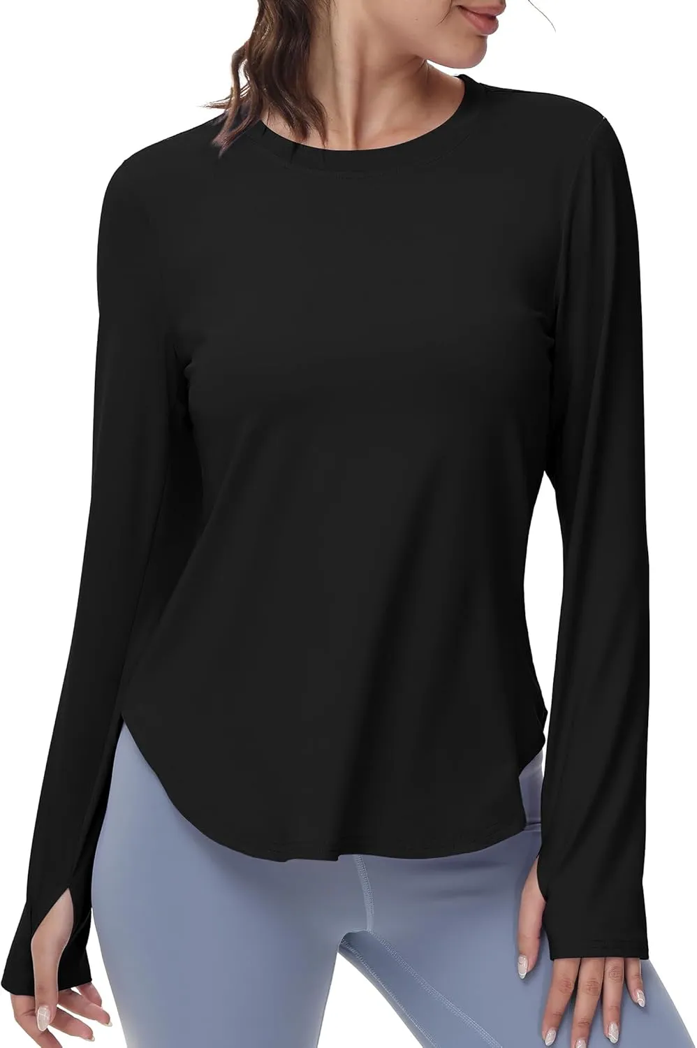 Women's Long Sleeve Workout Tops Running Yoga Athletic Hiking Casual Base Shirts Lightweight Quick Dry UPF 50 