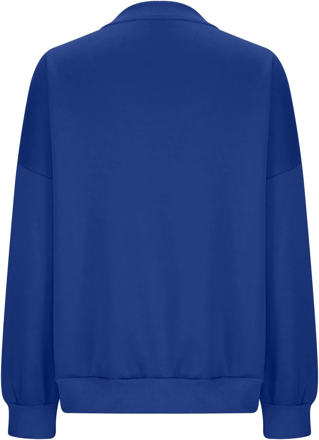 Womens Oversized Long Sleeves Casual Shirts Solid Crewneck Pokets Sweatshirt Pullover Loose Tunic Tops Y2K Clothes