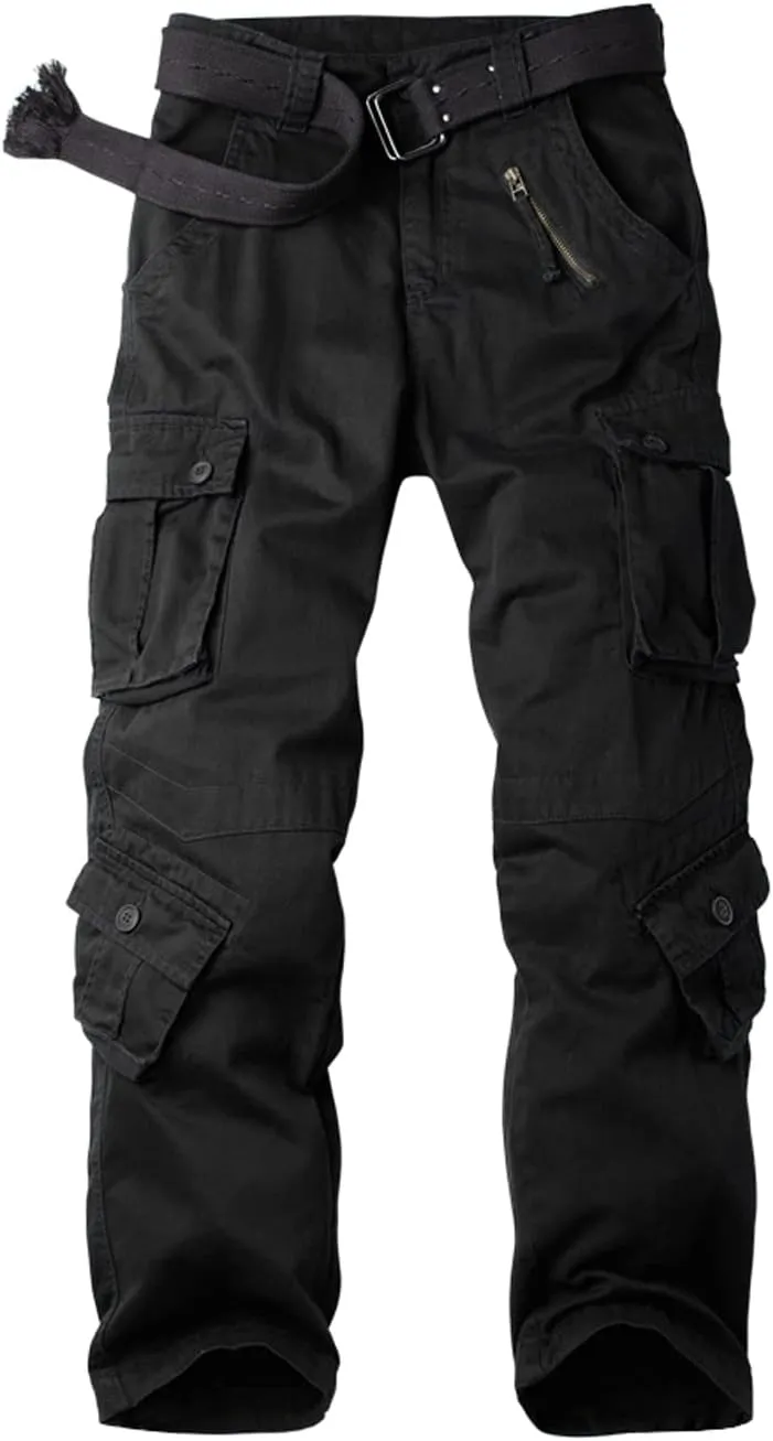 Womens Stretch Casual Cargo Work Pants Camo Combat Tactical Travel Pants with 8 Pockets