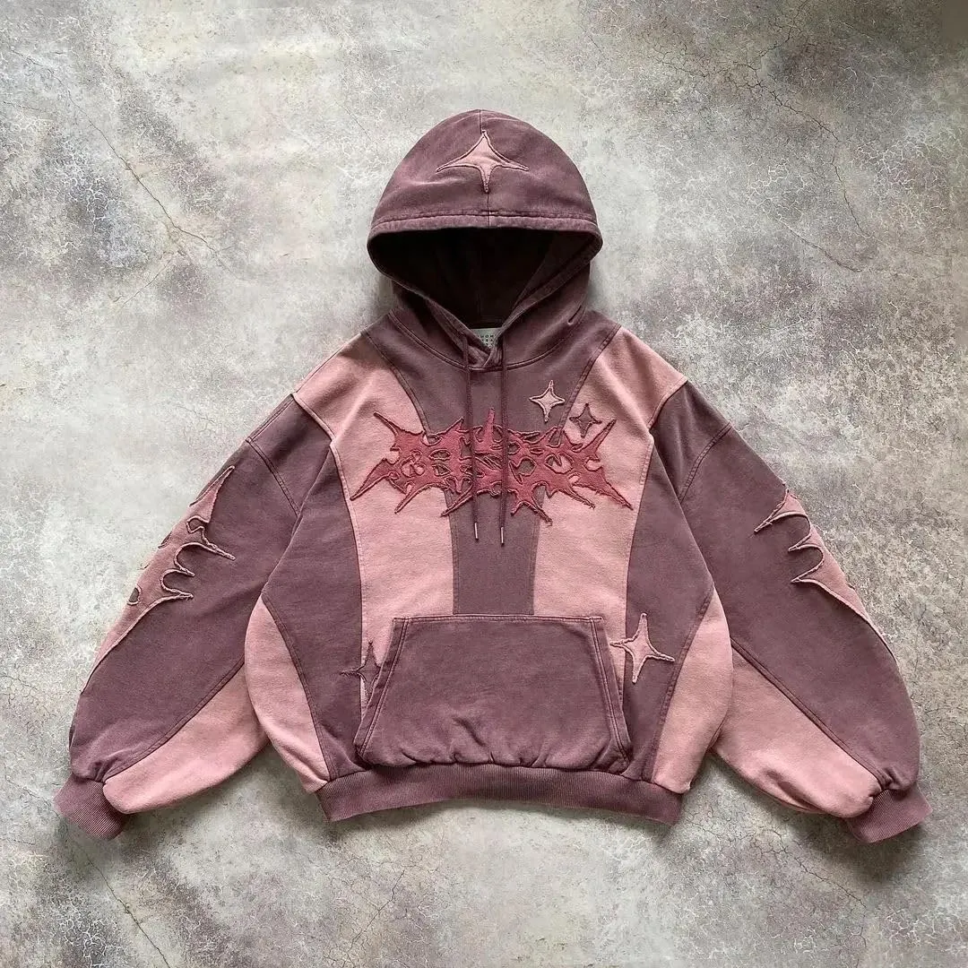 Y2k Hoodie Emo Clothes Vintage 2000s Sweatshirts Grunge Jackets Streetwear Oversized Graphic Hoodies