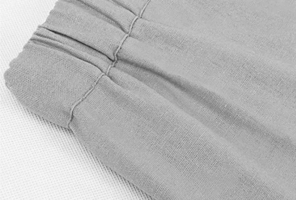 yoeasy Women Cotton Linen Drawstring Wide Leg Pants High Waisted Casual Loose Trousers with Pockets